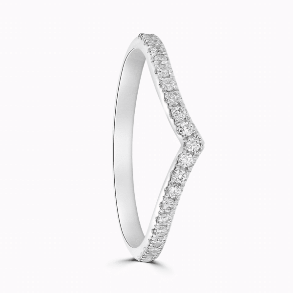 Juno Ladies Shaped Wishbone Diamond Wedding Ring