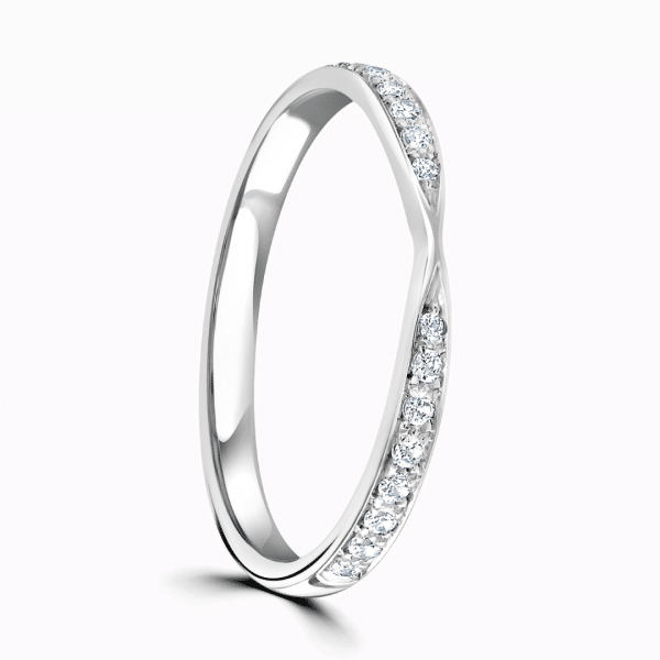 Kaia Ladies Shaped Diamond Wedding Ring