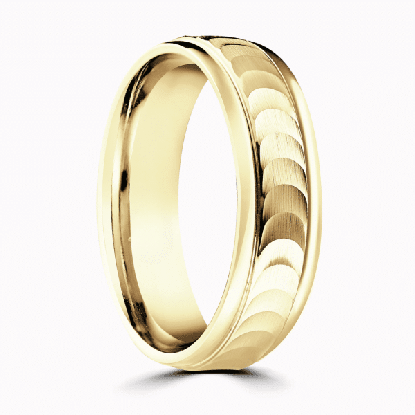 Saul Gents Patterned Wedding Ring