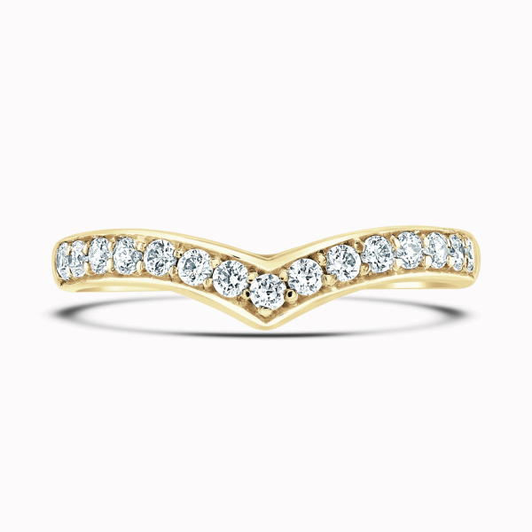 Skylar Ladies Shaped Wishbone Diamond Wedding Ring