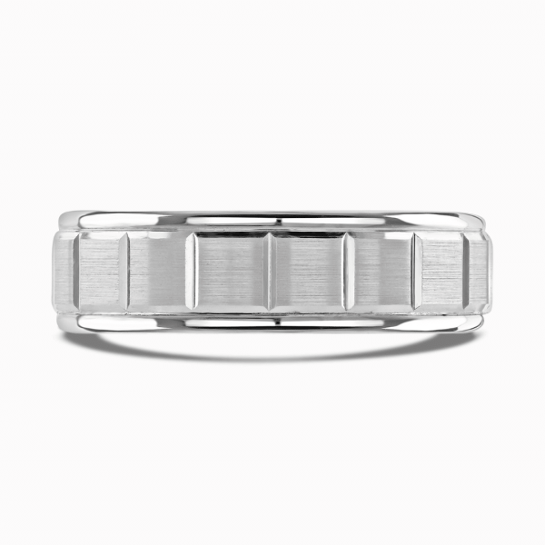 Angus Gents Patterned Wedding Ring