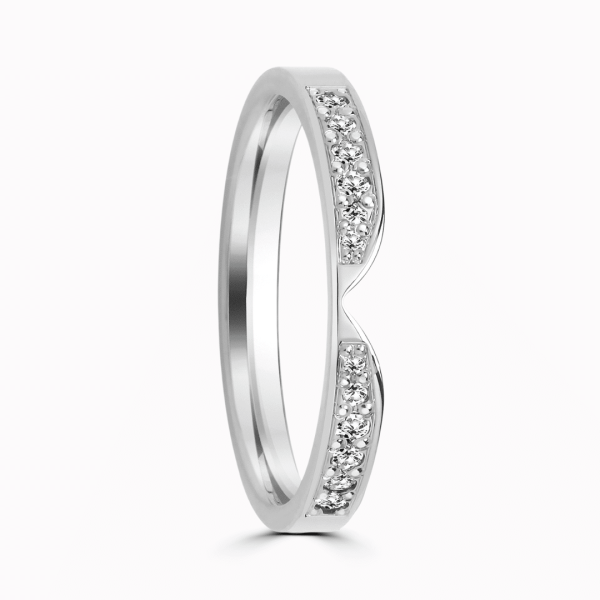 Cordelia Ladies Shaped Diamond Wedding Ring