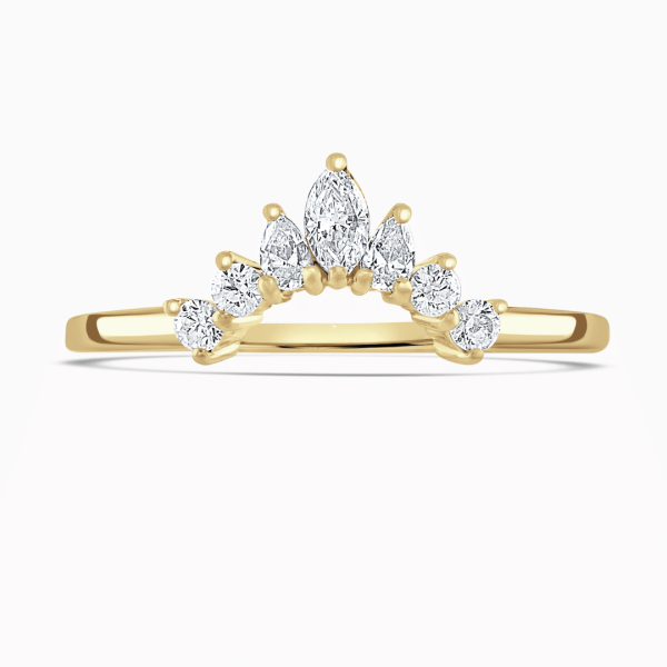 Leta Ladies Shaped Tiara Diamond Wedding Ring