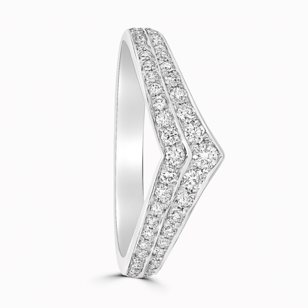 Terra Ladies Shaped Wishbone Diamond Wedding Ring