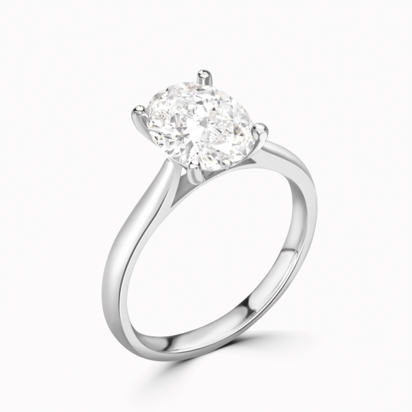 1.50ct E SI2 GIA Oval Cut Diamond Solitaire Engagement Ring
