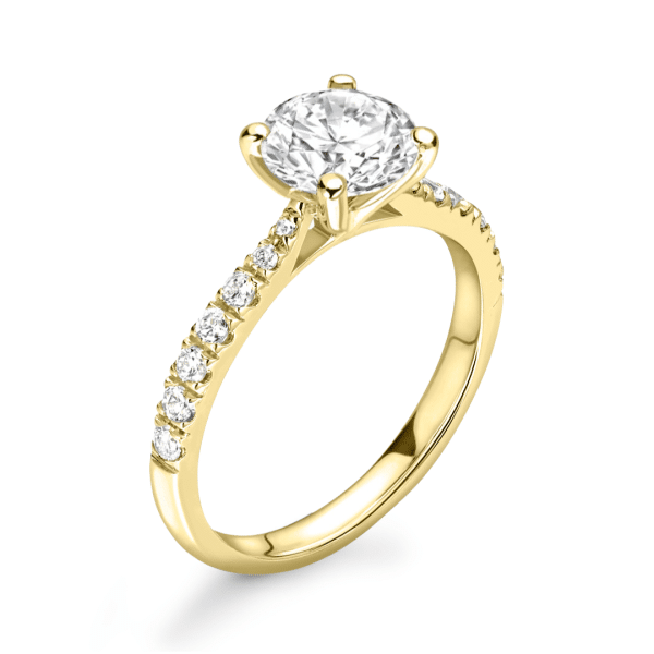 2.84ct Lab Grown Brilliant Cut Diamond Solitaire Engagement Ring in 18ct Yellow Gold