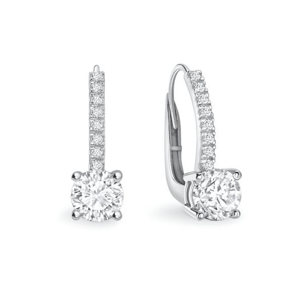 2.25ct Brilliant Cut Diamond Hoop Earrings - Lab Grown Diamond